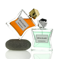 Flacon de parfum haut de gamme pour homme, style designer, grande capacité, fond épais, avec étiquette personnalisée, 15 ml, 50 ml, 100 ml, avec boîte.