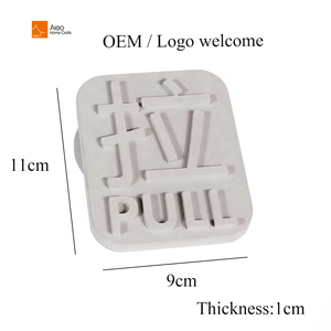 Panneau publicitaire en béton haute densité écologique, personnalisable avec logo, mots artistiques et signalisation Wi-Fi, sur pied de bureau - Product Image 3