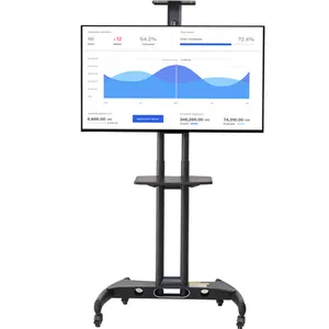 Goedkope Prijs Hoek Tv Winkelwagen Mobiele Trolley Stand