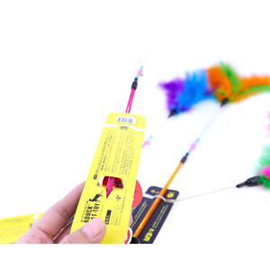 Jouets pour chats Aduck, bâtons à chatouiller pour chats, bâtons à plumes/tubes en gel, bâtons à plumes/fleurs bicolores - Product Image 4