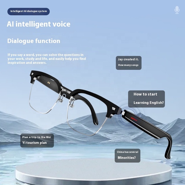 2026 OEM Smart AI Translation Sunglasses IPX5 Waterproof CE FCC Approved Hands Free Calling Wholesale