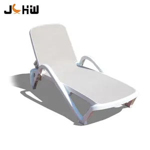 Factory direct sale all-Weather plastic swimming pool chairs adjustable beach loungers