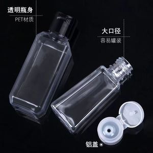 ขวด PET ใสทรงแปดเหลี่ยม 60 มล. ฝาเปิดแบบพลิกสำหรับใส่เจลแอลกอฮอล์ล้างมือ - Product Image 3