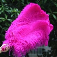 Plumes d'autruche naturelles roses vif, moelleuses, de qualité sélectionnée, 60-65 cm, pour centres de table de mariage, événements, décorations de carnaval, vente en gros