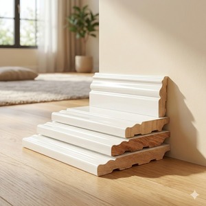 Plinthe <span class=keywords><strong>en</strong></span> <span class=keywords><strong>bois</strong></span> blanc apprêté de conception européenne Reshine 2025 - Product Image 1