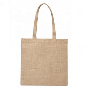 Sac fourre-tout réutilisable en jute sérigraphié avec logo personnalisé - Product Image 3