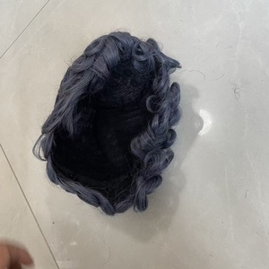 Perruque courte bouclée en <span class=keywords><strong>cheveux</strong></span> humains pour femmes noires, avec coupes courtes superposées sans dentelle - Product Image 6