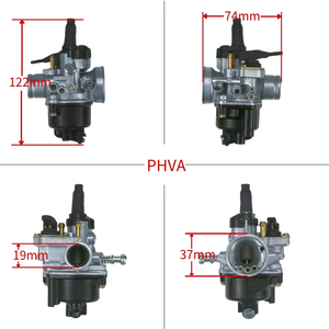Bộ chế hòa khí xe máy, xe tay ga, xe mô tô địa hình, xe pit bike, xe máy 2 thì hiệu suất cao 17.5mm, kiểu Dellorto Allpro PHVA, có chế độ điều chỉnh bằng tay - Product Image 6