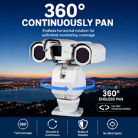 Caméra thermique bi-spectrale longue portée POE avec détection AI des personnes/véhicules, surveillance 24/7 jour et nuit pour sites industriels