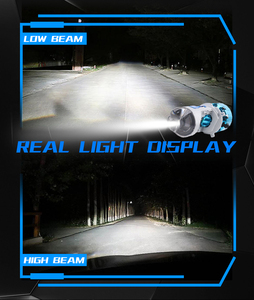 Tres lentes H4 Mini Led proyector faro bombilla 170W 18000LM coche Led lente camión Bi Led proyector lente - Product Image 6