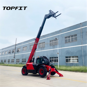 Manipulador Telescópico TOPFIT para Construcción de Puentes y Carreteras, Montacargas Telescópico Diésel con Cucharón de 1.5m de Alta Eficiencia - Product Image 2
