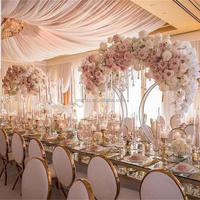 Arche florale en métal doré, motif lune texturé, moderne, pour centre de table de cérémonie de mariage, décoration de fond de chemin, plusieurs tailles