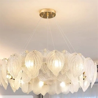 Lustre français à spectre complet pour la protection des yeux, lampes de style crème, cristal de luxe postmoderne, populaire pour le salon