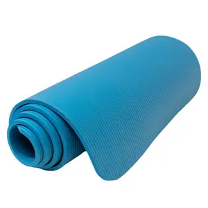 Thick Private Label Custom Printed Mat de Yoga Nbr 10mm Eco Friendly Kids Foldable NBR Yoga Mat With Strap