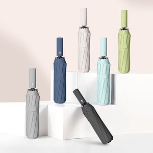 Parapluie coupe-vent à 3 plis, cadre en fibre de verre, 24 baleines, parapluie pliant automatique pour les jours ensoleillés et pluvieux - Product Image 2