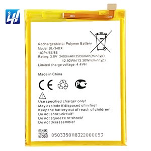 แบตเตอรี่ลิเธียมโพลิเมอร์แบบชาร์จได้คุณภาพสูง OEM BL-34BX X609 สำหรับ Infinix Smart 2 HD - Product Image 1