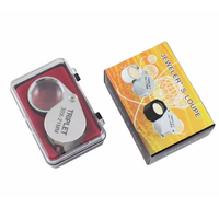 10X 20X 30X Folding Jewelry Magnifiers High Quality Small Magnifying Glass Pocket Jewelry Loupe for Gift and Promotion