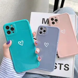 Funda con diseño de corazón de amor para móvil, carcasa trasera con corazones para iPhone 13 11 12 Pro Max X XS XR 7 8 Plus SE 2020