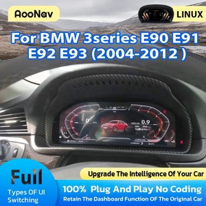 จอ LCD ดิจิตอลสำหรับรถยนต์ BMW ซีรีส์ 3 รุ่น E90 E91 E92 E93 ปี 2004-2012 แผงหน้าปัดมาตรวัดความเร็วแบบดิจิตอล จอแสดงผลเสมือนจริง ชุดหน้าปัดหลัก สำหรับพวงมาลัยซ้ายและขวา - Product Image 2
