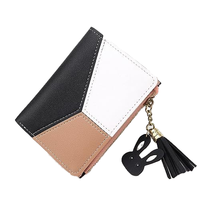 Dompet Kartu Kredit Kulit Mini Lucu untuk Wanita, Dompet Koin Pendek Tipis, Dompet Minimalis Wanita