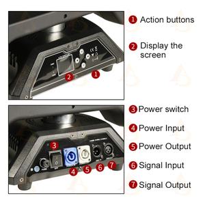 Suministro de fábrica: Luces de cabeza móvil DMX 5 con haz de luz de doble cara LED RGBW 4 en 1 de 5x60W y 5 enfoques - Product Image 4