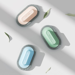 Ouptime Scouring Pad Elliptical Kitchen Cleaning <b>Sponge</b> Scrubber Pad With <b>Handle</b> For Sink Bathtub Tile - Product Image 1