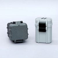 Boîte de rangement avec couvercle rabattable et boucle, emballage en plastique, design gaufré, couleurs personnalisables, boîte en plastique pour poudre lyophilisée