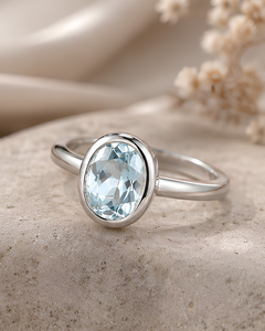 1.50 CT Oval Cut Moissanite Bezel Set Rhodium Plated White Gold Unisex Classic Gemstone Engagement <b>Ring</b> - Product Image 5