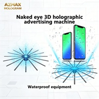 Pantalla LED Holográfica 3D para Exteriores AZMAX de 110 Pulgadas, Ultra Alta Definición, 12288 Píxeles, para Publicidad en Centros Comerciales y Parques