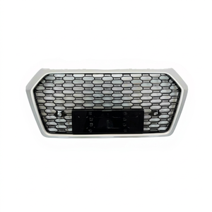 Calandre avant nid d'abeille style PNB RSQ5 pour Audi Q5 B9, cadre noir brillant, argenté, 2019-2021, ABS, nouvelle qualité supérieure, installation facile - Product Image 1