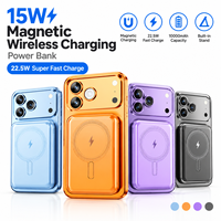 Power Bank Magnetik Nirkabel 22.5W Pengisian Cepat 10000mAh Laris Manis dengan Kabel Terintegrasi untuk Smartphone, Perjalanan & Penggunaan Sehari-hari