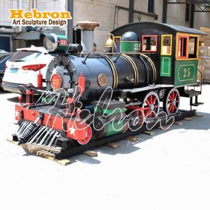 Modelo de Tren de Vapor Negro en Escala 1:1, Tridimensional, en Lata Metálica, para Decoración de Pared en Bares, Restaurantes y Cafeterías - Product Image 4