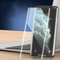 Colle UV 9H incurvée en 3D, pour protecteur d'écran pour verre trempé pour iPhone XS pour Samsung S21 Ultra