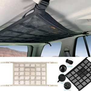 TMST Y0200 Organisateur de <span class=keywords><strong>rangement</strong></span> de toit de voiture suspendu en polyester, <span class=keywords><strong>filet</strong></span> de chargement de plafond automobile, poche, accessoires de <span class=keywords><strong>camping</strong></span> en voiture - Product Image 2