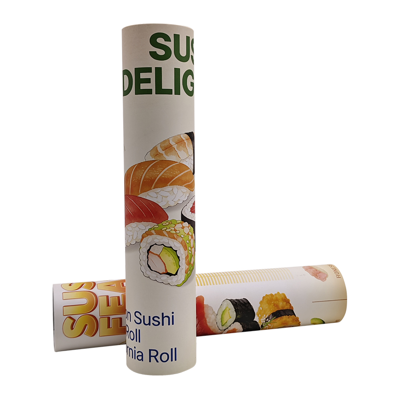 Simple and Stylish Sushi Packaging Cylinder Environmentally Friendly and Durable Paper Tube Factory Direct Sales