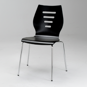 Chaises de salle à manger en bois empilables 4 pièces au design moderne pour la cuisine à domicile - Product Image 1