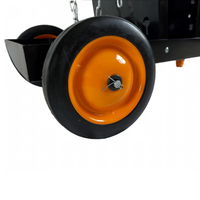Chariot de soudage à 2 niveaux avec 4 tiroirs, chariot mobile pour soudeur avec support pour bouteille de gaz et chaînes pour découpeur plasma MIG TIG