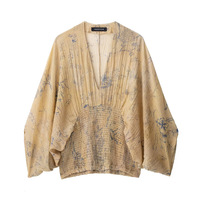 Vente en gros pour le commerce extérieur : Haut en polyester imprimé mignon à motif à carreaux rayés, coupe ample, modèle 8286005 pour le printemps 2026