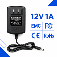 Adaptateur secteur AC/DC 12V 1A 12W personnalisé en gros avec protection contre les surintensités, chargeur mural pour commutateur réseau et caméra PTZ