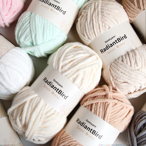 Ngọt Ngào Đậu 100G/5Mm Thiết Kế Mới Chunky <span class=keywords><strong>Polyester</strong></span> Sợi Crochet Gối Khăn Còng Chăn - Product Image 1