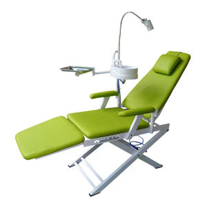 <span class=keywords><strong>Unit</strong></span>à Mobile pieghevole portatile sedia dentale con luce LED sputacchetta e vassoio - Product Image 1