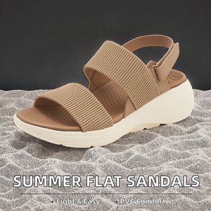 Sandales d'été tendance pour femmes, style coréen, bout fermé, semelle plate en PVC amortie, à lacets, légères, couleurs assorties, plage - Product Image 2