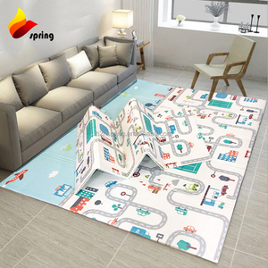 Tapis De Jeu 200x180x1cm, Pliable, Grand Tapis De Jeu Epais, Réversible, Imperméable, Portable, Non Toxique Pour Enfants - Product Image 5