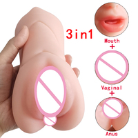 Produit pour adultes à succès : Coupe d'avion en TPE, moule inversé à double tête et trois canaux, pour masturbation masculine