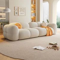 Canapé Modulaire Bouclé Confortable au Design Moderne, Canapé Sectionnel Nuage à Profil Bas pour Salon, Vente en Gros Direct Usine Personnalisable