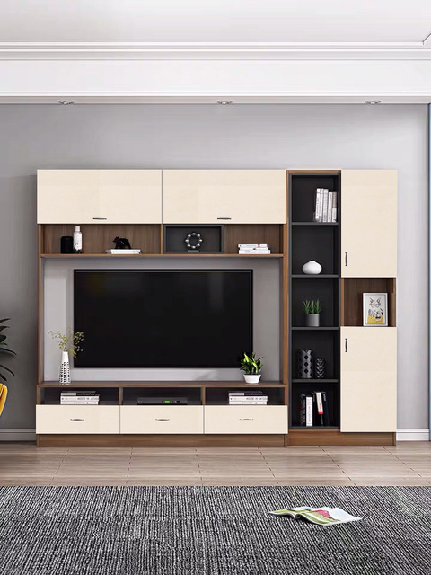 Modern Minimalist New Model Luxury Modular Wooden Cabinet Storage Function Coffee Table Furniture Home Living Room TV Stand
