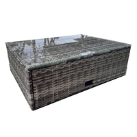 Möbel Großhändler Outdoor Living Seating Sectional Poly Rattan Wicker Garten Sofa Lagerung Conversation Patio Corner Set