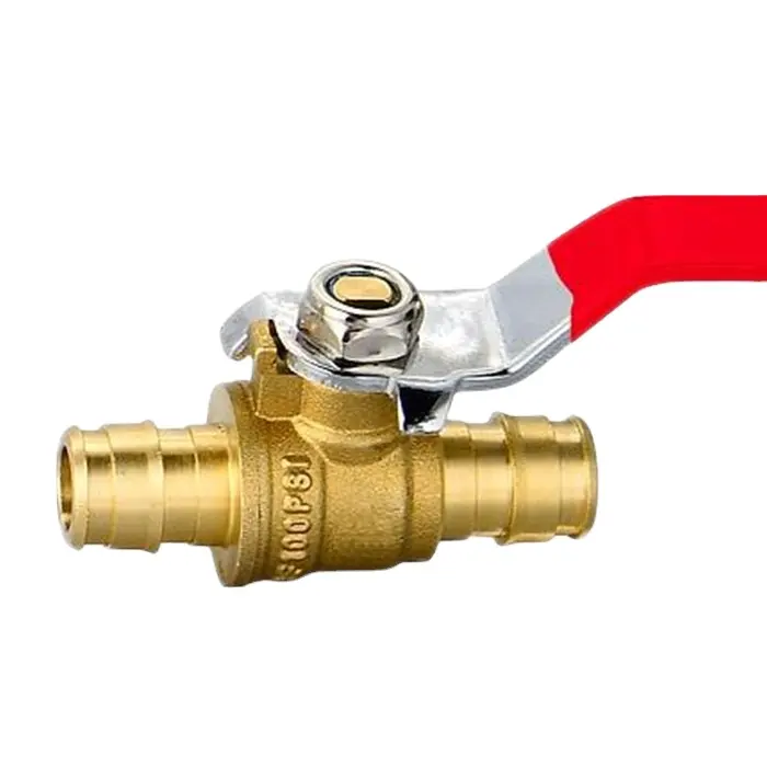 High quality online USA eco-friendly copper forged two piece body 1/2" red handle PEX F1960 wirsbo brass ball valve
