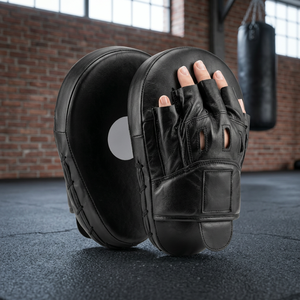 Guantes de cuero de medio dedo para entrenamiento de boxeo, uso en gimnasio, unisex, color negro, precio al por mayor, gran venta. - Product Image 3