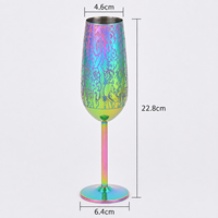 Flûtes à champagne et verres à vin rouge en acier inoxydable 304 de 8 oz, personnalisables, gravées, réutilisables, pour mariage et fête